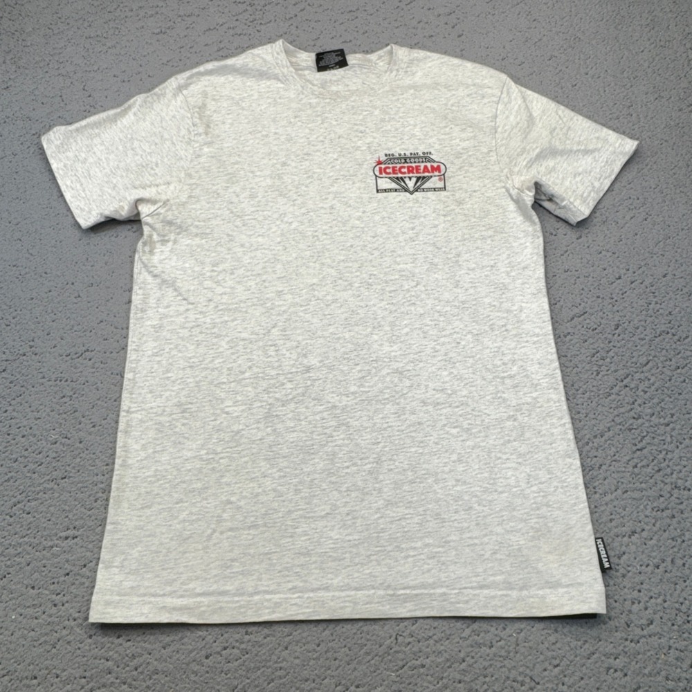 Ice Cream T Shirt Mens Medium Gray Graphic Logo Streetwear Pharrell BBC Skate